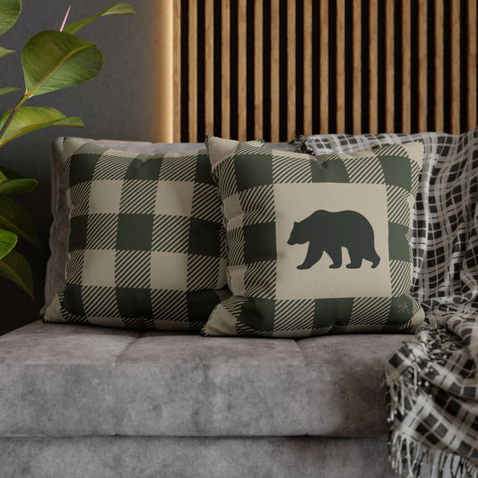 Housse de coussin | Ours - Vert