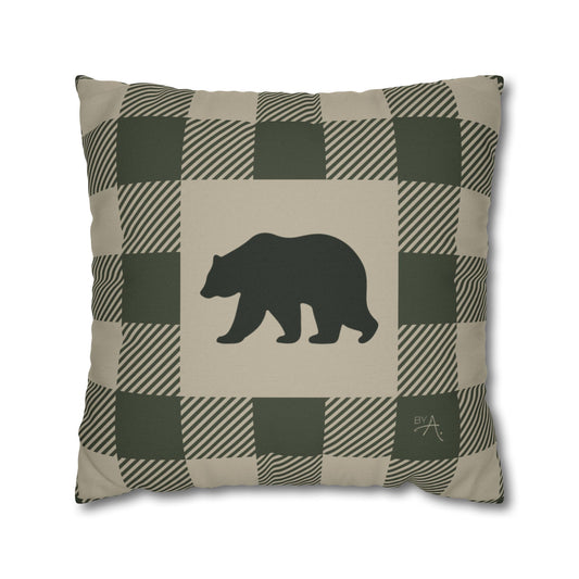 Housse de coussin | Ours - Vert